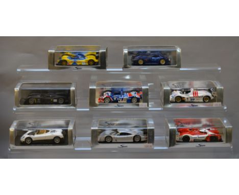 Eight boxed Spark Le Mans diecast model racing cars in 1:43 scale. Models appear VG in G+/VG boxes. (8)