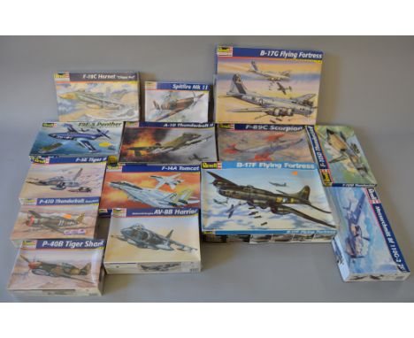 14 x Revell 1:48 scale model aircraft kits. Viewing recommended.