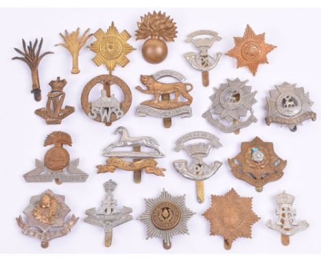 British Infantry and Guards Regiments Cap Badges, of various periods, including Grenadier Guards, Lancashire Fusiliers, Colds