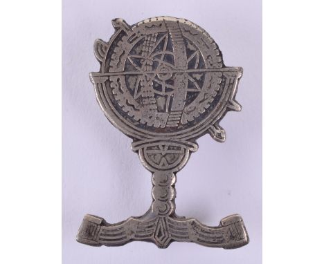 Rare Cairo Made Popski Private Army (P.P.A) Cap Badge, silver cap badge with heavy crudely made copper loops. Typical of exam