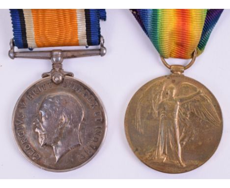 Great War British Officers Medal Pair, consisting of British War and Victory medals awarded to “2/LT L LEBARROW”. Medals are 