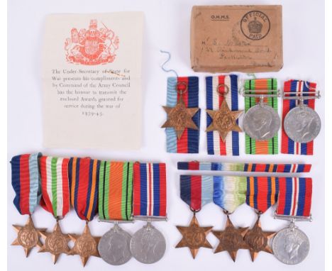 WW2 British Medal Groups, consisting of Royal Navy grouping stated to have been awarded to Ronald Hibberd being 1939-45 star,