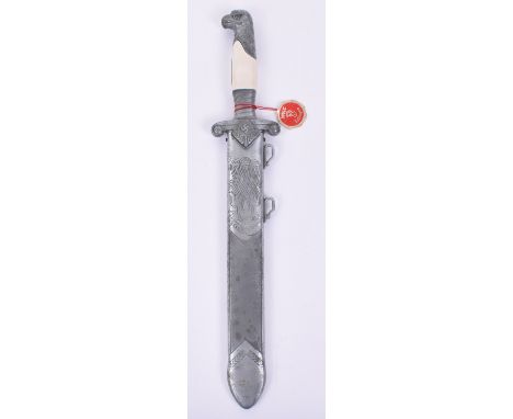 RAD Officers Dress Dagger with WKC Factory Tag, standard model RAD officers dress dagger with white celluloid two piece grip.
