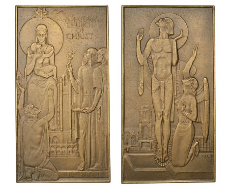 Preston, Edward Carter (British, 1884-1965); b. Liverpool   ENGLAND, Liverpool Cathedral, 1930, a bronze plaque by E. Carter 