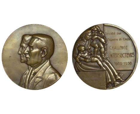 Fougère, Roger (French, fl. 1900-1930); b. not known   FRANCE, Société des Magasins de Casino, c. 1930, a bronze award medal 