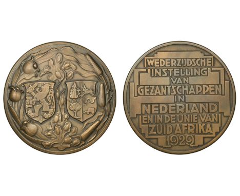 Buttler, A. (Dutch, fl. 1920-1930)   NETHERLANDS/SOUTH AFRICA, Wederzijdsche instelling van gezantschappen in Nederland en Zu
