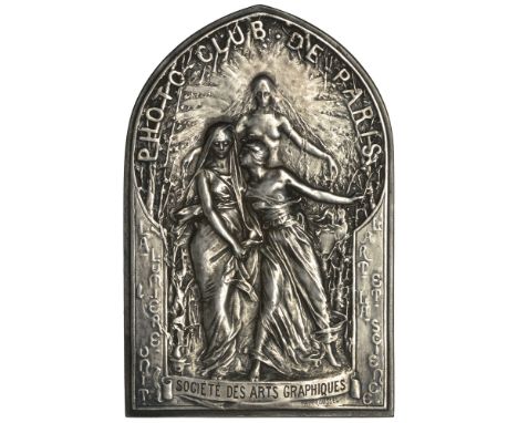 Roussel, Hippolyte-René-Paul (French, 1867-1928); b. Paris   FRANCE, Photo-Club de Paris, c. 1896, a uniface plated Art Nouve