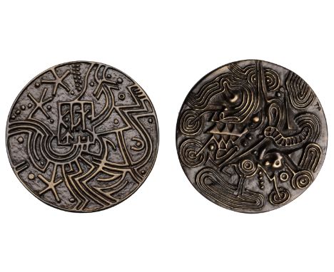 Phillips, Tom (British, 1937-2022); b. Clapham   ENGLAND, The Vellinger Medal, 1994, a cast bronze medal by T. Phillips [Lunt