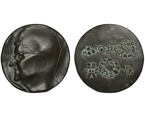 Reniers, Jos (Dutch, 1948-present); b. Terheijden   NETHERLANDS, Greet Kemper-Koel, 2005, a cast bronze medal by J. Reniers [