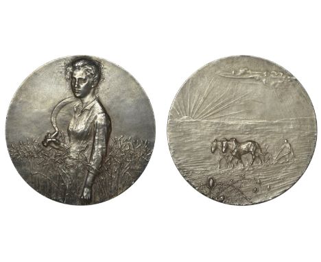 Dampt, Jean-Baptiste-Auguste (French, 1854-1945); b. Venarey-les-Laumes   FRANCE, La Moisson, or Moissonneuse [The Harvest], 