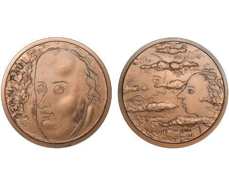 Couturier, Robert (French, 1905-2008); b. Angoulême   FRANCE, Jean-Paul, 1976, a bronze medal by R. Couturier for the Club fr