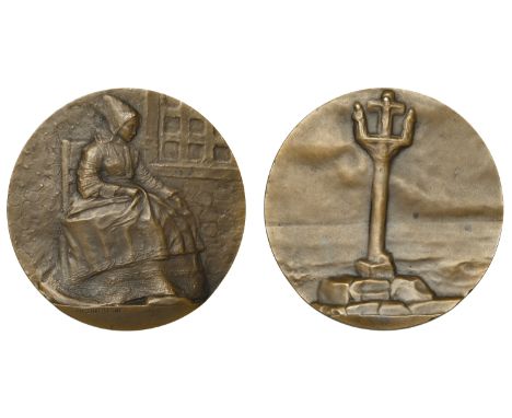 Dufresne, Georges-Charles (French, 1876-1938); b. Millemont   FRANCE, La Bretagne, 1902, a bronze medal by G.-C. Dufresne for