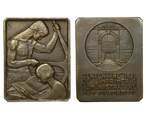 Boudon, Émile (French, fl. 1885-1935); b. Lyon   FRANCE, Centenaire de l’Imprimerie Administrative Paul Dupont [Centenary of 
