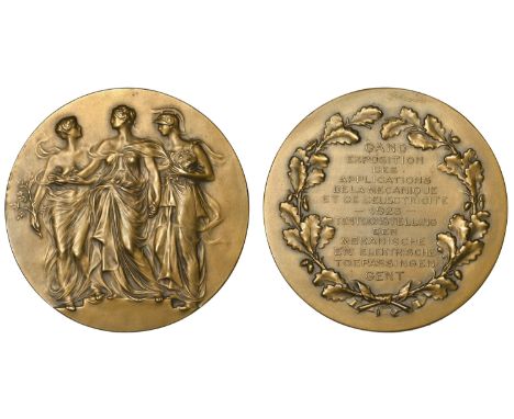 Artist unknown; and Établissements Jules Fonson (Brussels, fl. 1848-1973)   BELGIUM, Exposition des Applications de la Mécani