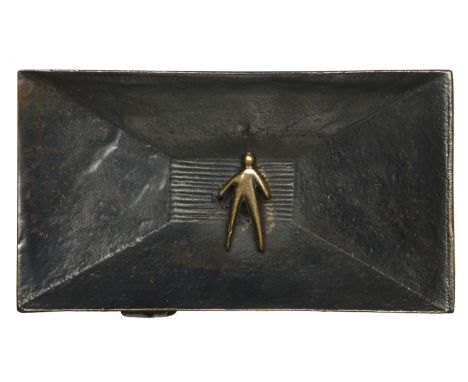 Sedgwick, Jane (British, 1971-present); b. Castleford   ENGLAND, Isolate, 1998, a cast bronze six-sided plaque by Jane Sedgwi