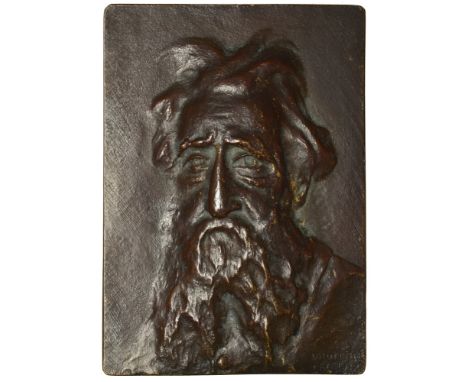 Dautert, Karl (German, 1871-1944); b. Frankfurt   ENGLAND, Death of William Booth, 1913, a uniface cast bronze plaque by K. D