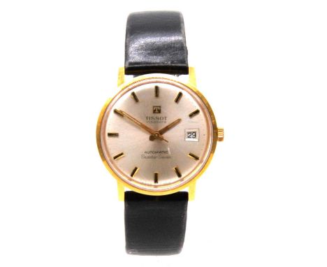 Tissot - a gentleman's 18 carat gold Seastar Seven automatic wristwatch, circular silvered baton dial with centre seconds han