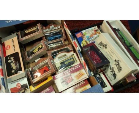 Collection of various boxed die-cast collectors vehicles including Corgi, Great British Buses, Days Gone, Coronation Street, 