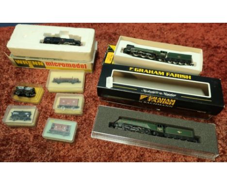 Selection of boxed N gauge railway including Graham Farish and Wrenn, including Union of South Africa loco &amp; tender, Prin