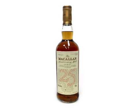 MACALLAN 1965 ANNIVERSARY MALT AGED 25 YEARS OLD Single Malt Scotch Whisky Specially bottled for Mr C B Wilken in 1991. 75cl,