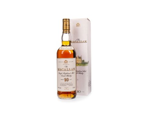 MACALLAN 10 YEARS OLD Single Malt Scotch Whisky Matured in sherry wood. 70cl, 40% volume, in carton.