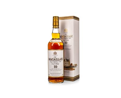 MACALLAN 10 YEARS OLD Single Malt Scotch Whisky Matured in sherry wood. 700ml, 40% volume, in carton.