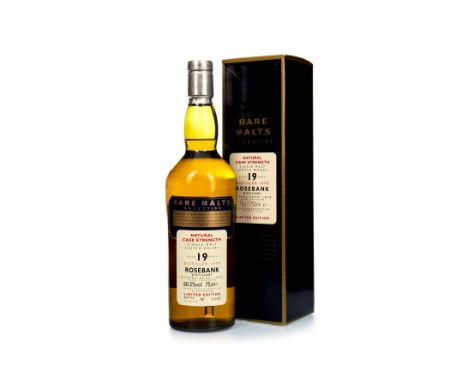 ROSEBANK 1979 RARE MALTS AGED 19 YEARS Single Malt Scotch Whisky Bottled October 1998, bottle no. 608. 75cl, 60.2% volume, in