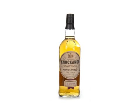 KNOCKANDO 1978 Single Malt Scotch Whisky Bottled 1992. 750ml, 43% volume.