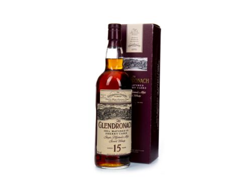 GLENDRONACH AGED 15 YEARS Single Malt Scotch Whisky Matured in sherry casks. 70cl, 40% volume, in carton.
