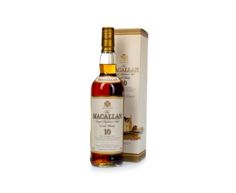 MACALLAN 10 YEARS OLD Single Malt Scotch Whisky Matured in sherry casks. 700ml, 40% volume, in carton.