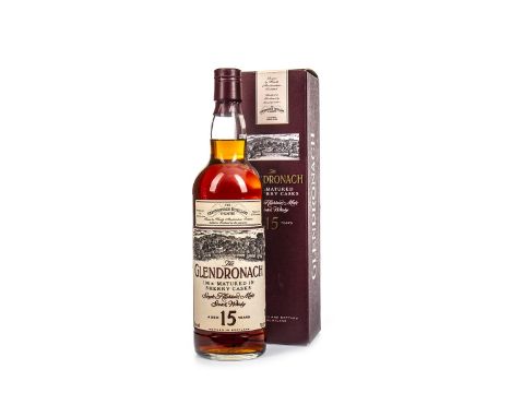 GLENDRONACH AGED 15 YEARS Single Malt Scotch Whisky Matured in sherry casks. 70cl, 40% volume, in carton.