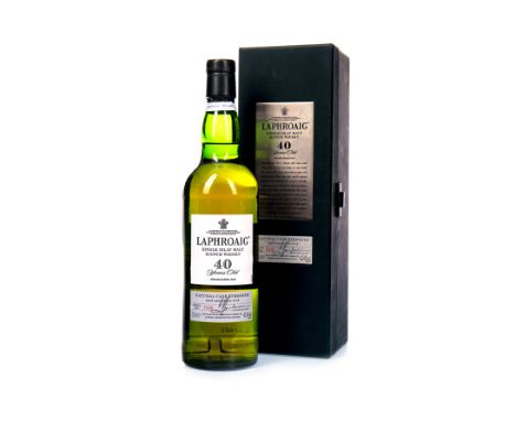 LAPHROAIG 40 YEARS OLD Single Malt Scotch Whisky Bottle no. 1038. 70cl, 42.4% volume, in box.