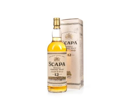 SCAPA AGED 12 YEARS - ONE LITRE Single Malt Scotch Whisky One litre, 40% volume, on carton.