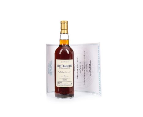 PORT CHARLOTTE PRIVATE CASK AGED 15 YEARS Single Malt Scotch Whisky Filled into sherry quarter cask no. 150 on 17th May 2002.