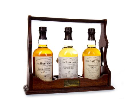 BALVENIE TANTALUS (3 x 70cl) Single Malt Scotch Whisky Includes Founder's Reserve 10 years old (40% volume), Single Barrel 15