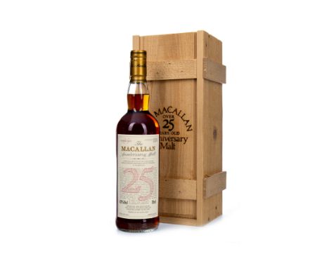 MACALLAN 1971 ANNIVERSARY MALT AGED 25 YEARS Single Malt Scotch Whisky Bottled 1997. 70cl, 43% volume, in wooden box.