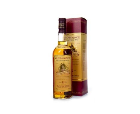 GLENMORANGIE MILLENNIUM MALT AGED 12 YEARS Single Malt Scotch Whisky. Exclusively matured in first-fill casks. 70cl, 40% volu