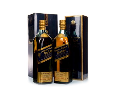 JOHNNIE WALKER BLUE LABEL (2) Blended Scotch Whisky 75cl, 43% volume, in box. Two bottles.