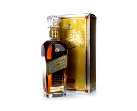 JOHNNIE WALKER AGED 21 YEARS Blended Scotch Whisky Bottle no. D27006. 70cl, 43% volume, in carton.
