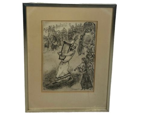 MARC CHAGALL (BELARUSIAN-FRENCH 1887-1985): A PRINT TITLED 'BIBLE' CIRCA 1931-39, 33cm x 23cm Numbered edition 75/105 in penc