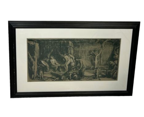 CHARLES HASLEWOOD SHANNON (BRITISH 1863-1937): A LARGE LITHOGRAPH TITLED 'MORNING', Purchased from Abbott and Holder, label t