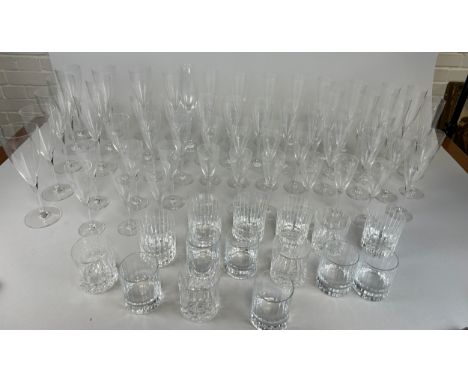 A LARGE COLLECTION OF BACCARAT DRINKING GLASSES (QTY), The vast majority marked for Baccarat, with the exception of a few whi