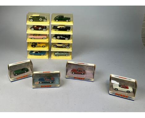 A COLLECTION OF TEN BOXED SOLIDO CARS ALONG WITH FOUR BOXED DINKY TOY CARS (14)