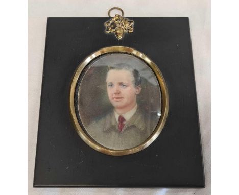 OVAL PORTRAIT MINIATURE OF JOHN DONALDSON 1966 BY HILDA BOWYER RMS