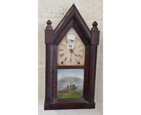 8 DAY GOTHIC AMERICAN STYLE WALL CLOCK