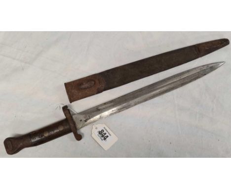 1888 MK I TYPE II LEE METFORD BAYONET IN SCABBARD, RUST OVER ALL FITTINGS