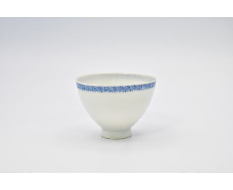 A CHINESE BLUE AND WHITE PORCELAIN ‘EGGSHELL’ WINE CUP, QING DYNASTY, KANGXI PERIOD, 1662 – 1722清 康熙青花仿古杯大明成化年至After a Chengh