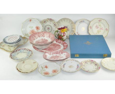 A collection of assorted ceramics, to include Limited edition RAF Spode plate, saucers and more