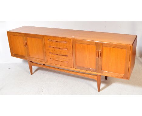 Victor. B. Wilkins - G-plan - Fresco range - A retro vintage mid 20th Century 1970s teak wood sideboard credenza comprising a