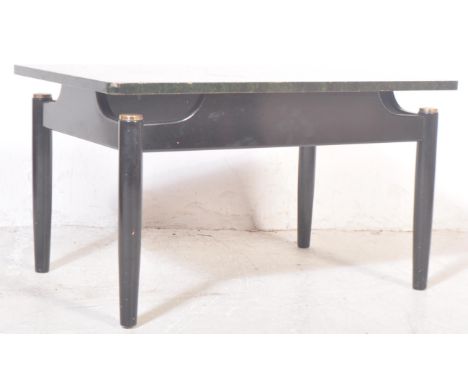 E. Gomme - G Plan - A vintage retro mid 20th century coffee table having hand painted faux marble effect table top over brass